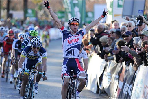 第1ステージ　スプリント勝利を飾ったジャンニ・メールスマン（ベルギー、ロット・ベリソル）