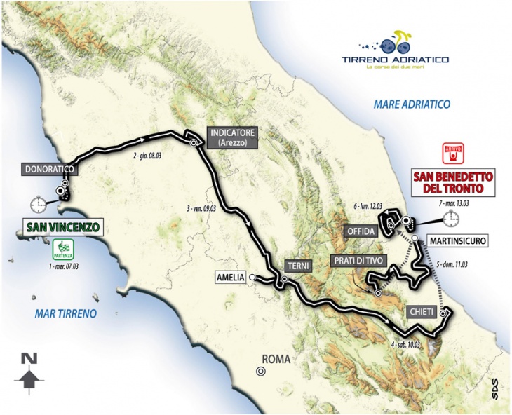 ティレーノ〜アドリアティコ2012コース全体図