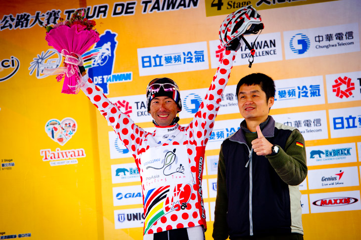 山岳賞ジャージを獲得した福島晋一(トレンガヌ)