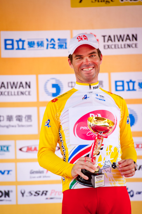 キャリア最大の勝利、イエロージャージに袖を通したリース・ポロック(オーストラリア、ドラパック)