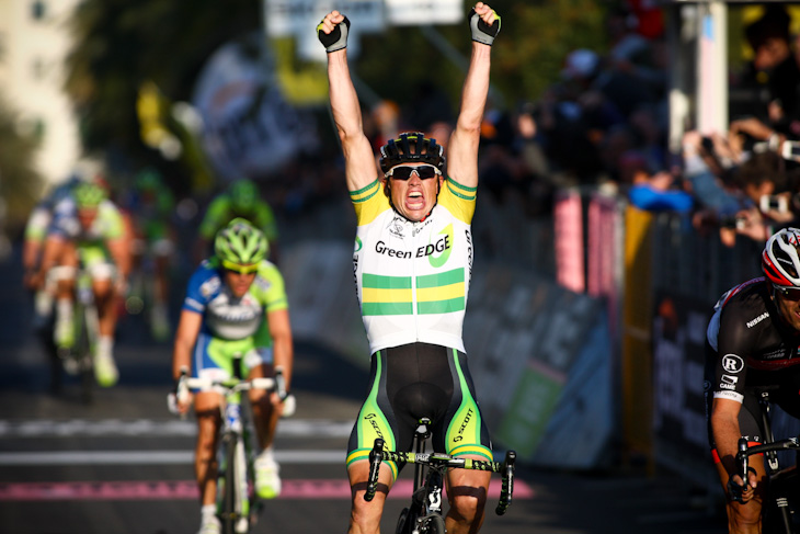ミラノ〜サンレモ初制覇を果たしたサイモン・ジェランス（オーストラリア、グリーンエッジ）