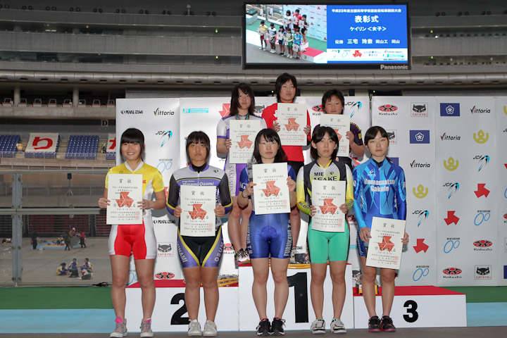 女子ケイリン 表彰