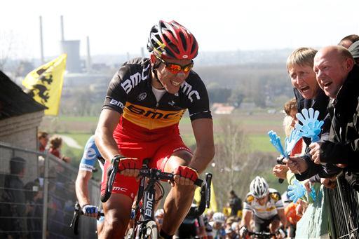 精彩を欠いたフィリップ・ジルベール（ベルギー、BMCレーシングチーム）がパテルベルグで苦しむ