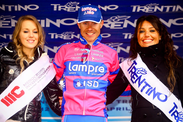 前哨戦トレンティーノでステージ優勝を飾っているダミアーノ・クネゴ（イタリア、ランプレ・ISD）
