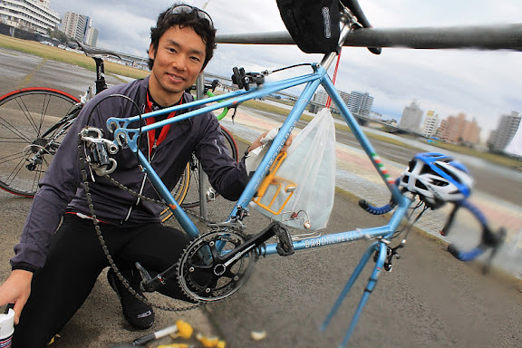 由布市から自走（！）参加の桑原さん