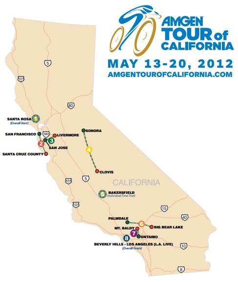 ツアー・オブ・カリフォルニア2012コースマップ