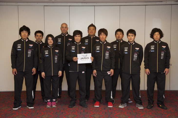 世界選手権出場の日本ナショナルチームメンバー ※WCC でトレーニング中の長迫吉拓を除く