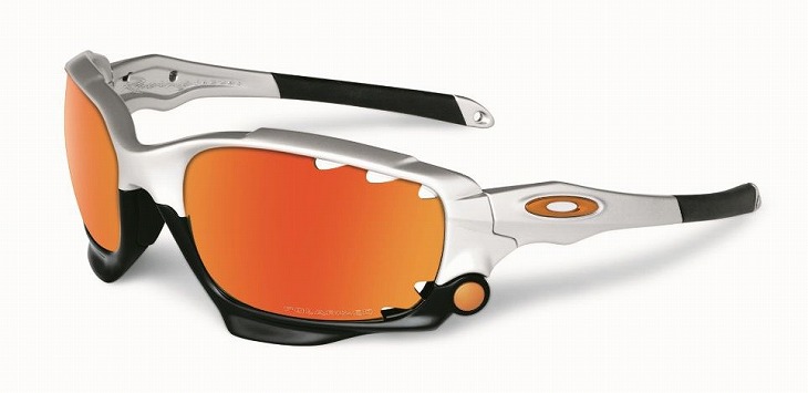 オークリー Racing jacket Silver + Goldenrod/Fire Irid Polarized Vented Persimmon Vented