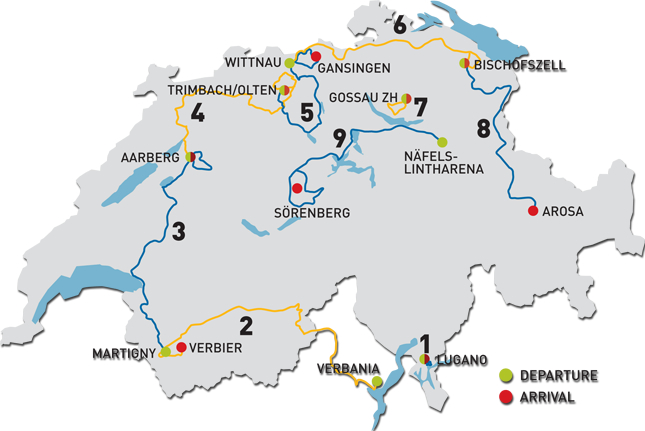 ツール・ド・スイス2012コースマップ