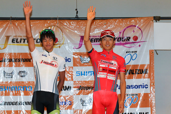 JPTリーダー増田成幸(宇都宮ブリッツェン)、U23リーダー 原川浩介(キャノンデール・スペースゼロポイント)