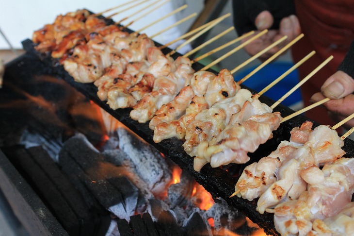 焼き鳥も振舞われた。写真見ているだけでお腹減った！