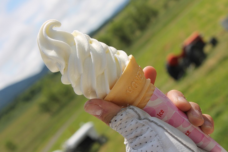 このソフトクリームなまら美味しいよ!