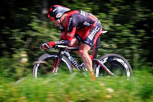 ウィギンズから1分43秒遅れたカデル・エヴァンス(オーストラリア、BMCレーシングチーム)
