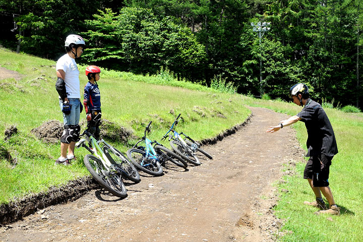 BGHスタッフによるMTBスクールで乗り方から教えてもらえる