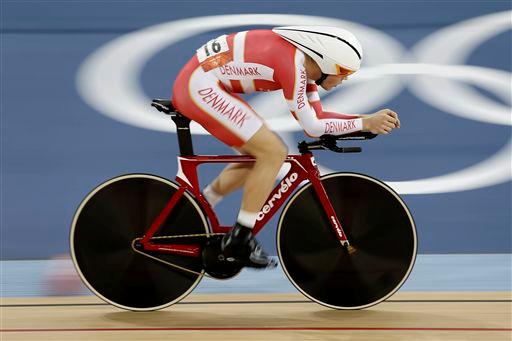 ロンドン五輪オムニアムで優勝したラッセ・ノーマンハンセン（デンマーク）