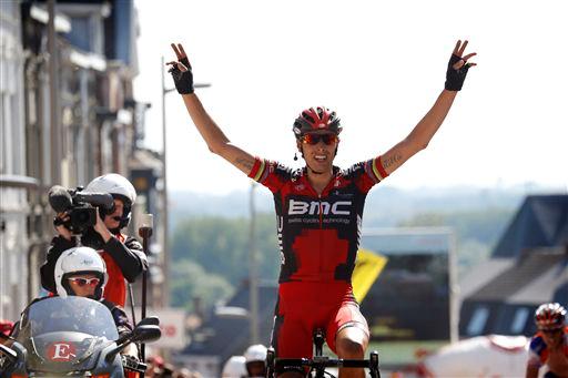 ステージ優勝を飾ったアレッサンドロ・バッラン(イタリア、BMCレーシングチーム)