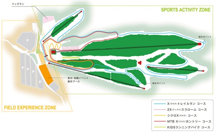 SUBARU XV トレイルジャム in FUJITENコースマップ