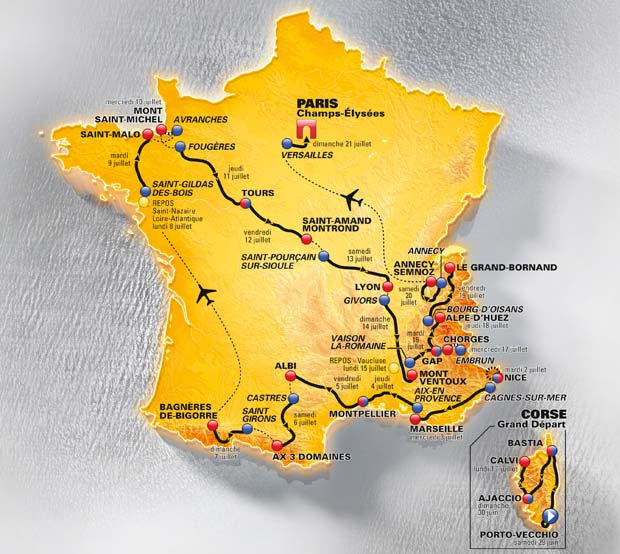 ツール・ド・フランス2013コースマップ