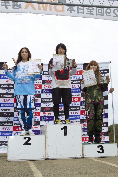 エリート&ジュニア女子表彰台