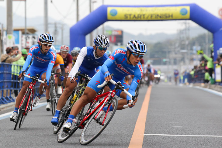 エリート 序盤から得点する福田真平(愛三工業レーシングチーム)