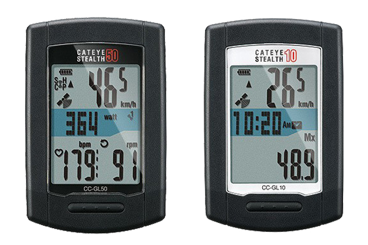 キャットアイ CC-GL50 STEALTH 50(左)、CC-GL10 STEALTH 10