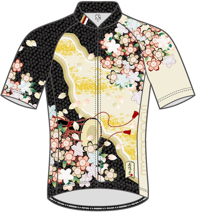 パールイズミ プリントジャージ 桜と小鼓(前)