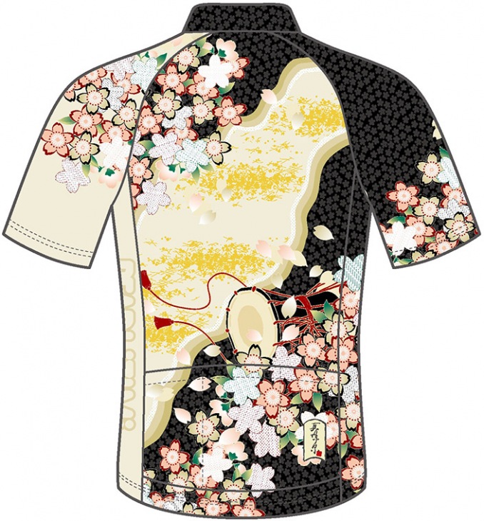 パールイズミ プリントジャージ 桜と小鼓(後)