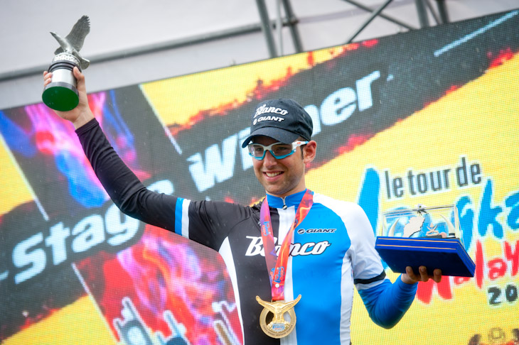 プロ初勝利を飾ったトム・リーザー(オランダ、ブランコプロサイクリング)