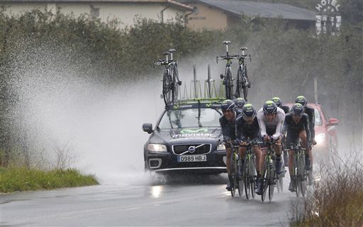 モビスターは2位と大健闘　雨の降り続く中走ったチームタイムトライアル