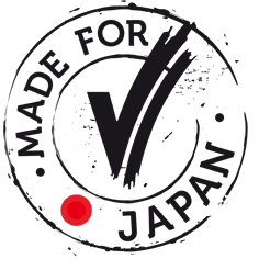 ロゴにあしらわれるMade For JAPANロゴ
