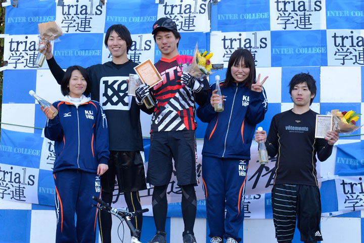 全日本学生自転車トライアル選手権大会　表彰式