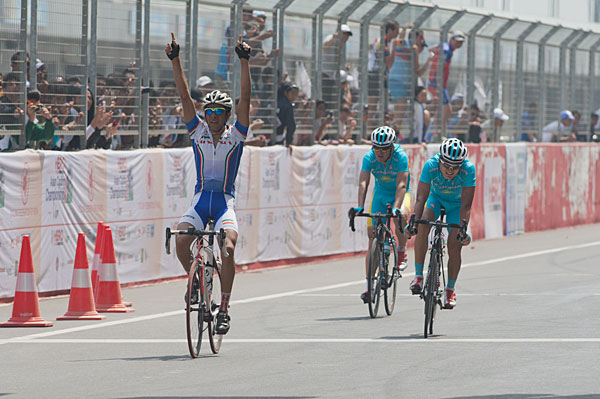 U23男子ロード優勝のアリ・カデミ(イラン)