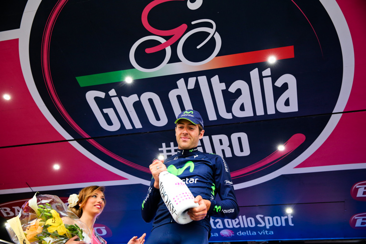 ジロ・デ・イタリア初出場でステージ優勝を挙げたアレックス・ダウセット（イギリス、モビスター）