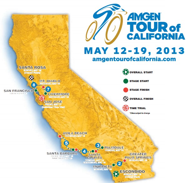 ツアー・オブ・カリフォルニア2013コースマップ