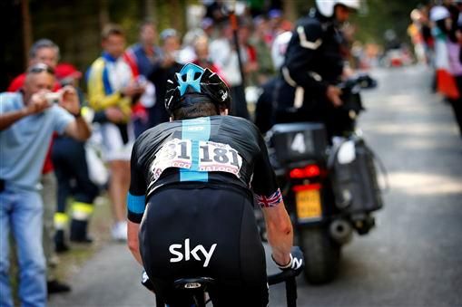 肺感染症による体調不良によりジロを去ったブラドレー・ウィギンズ(イギリス、スカイプロサイクリング、写真は第10ステージより)