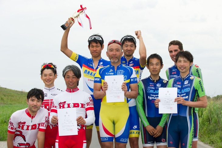 M登録者 クラス 1位 なるしまフレンドKYK 、2位 イナーメ信濃山形、3位SQUADRA CORSE cicli HIDE