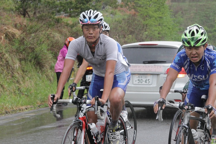 総合トップになった倉林巧和（日本体育大学自転車競技部）