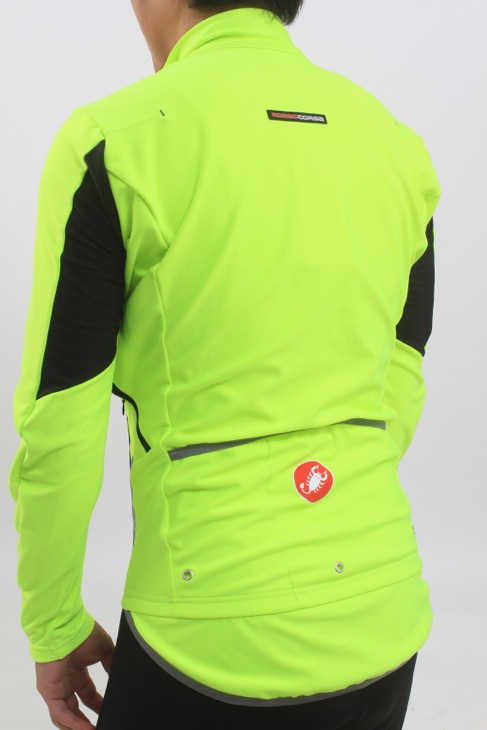 カステリ GABBA WS LONG SLEEVE JERSEY(イエローフルオ、背面)