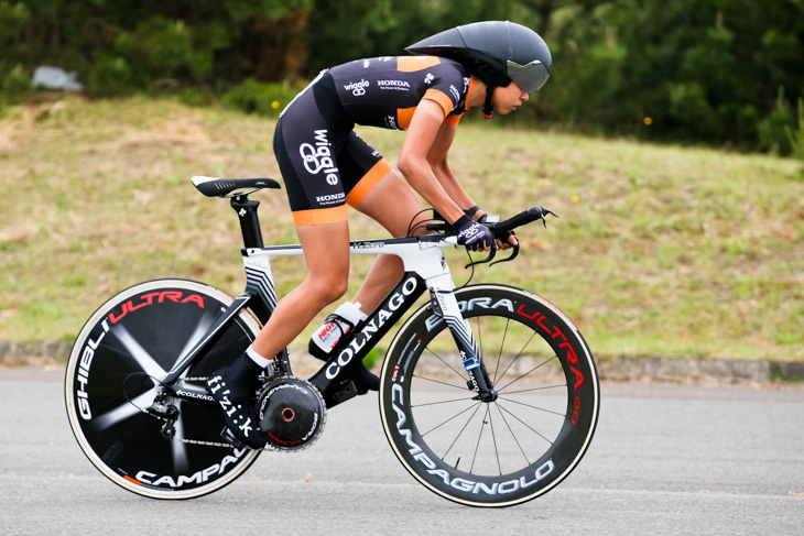 女子エリート　29秒差で敗れた萩原麻由子（Wiggle Honda）