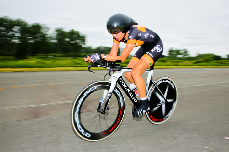 女子エリート　29秒差で敗れた萩原麻由子（Wiggle Honda）