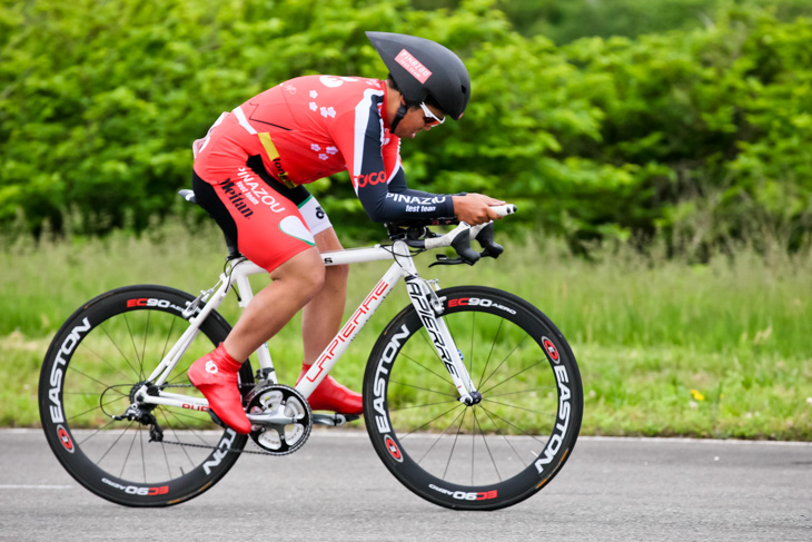 男子自転車競技クラスCの部　3位の藤原瑶介（Pinazou Test Team-PRC）