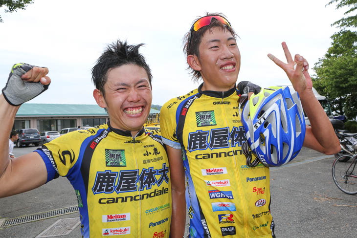 U23 優勝と7位の徳田鍛造・優兄弟(鹿屋体育大)