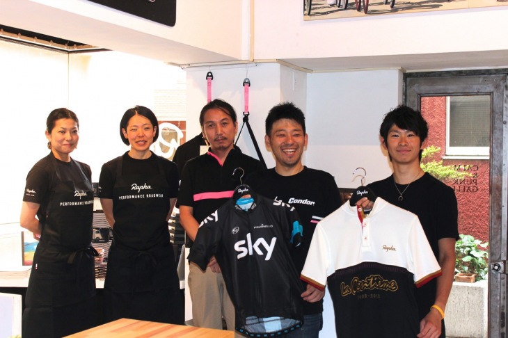 Rapha Cycle Club Tokyoのスタッフのみなさん