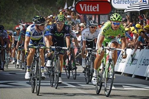ステージ2位に入りポイント賞を奪取したペーター・サガン(スロバキア、キャノンデールプロサイクリング)