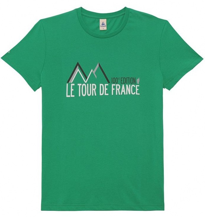 ルコックスポルティフ ツール・ド・フランスTシャツ(マウンテンモチーフ、グリーン)