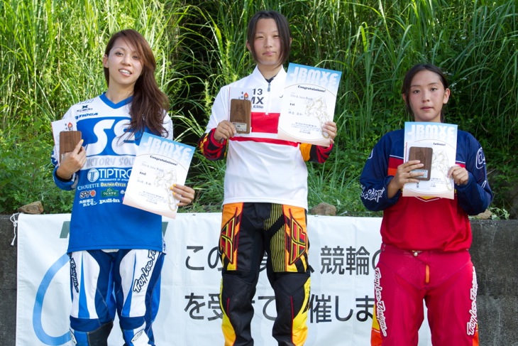 女子エリート&ジュニア表彰台