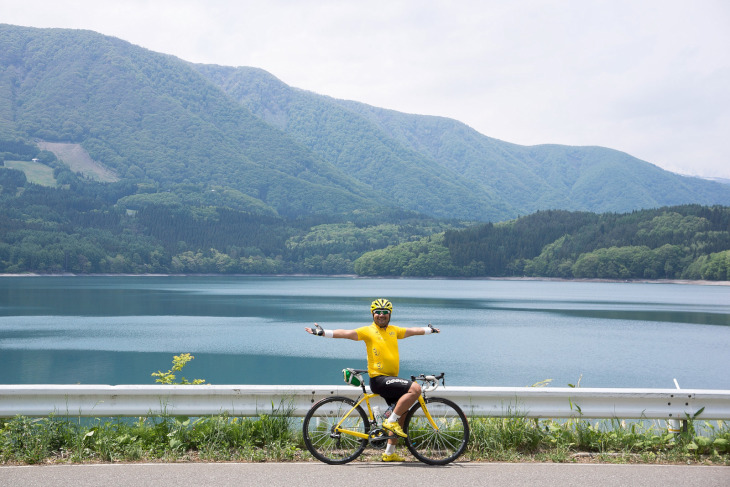 仁科三湖のひとつ木崎湖。思わず飛び込みたくなる。