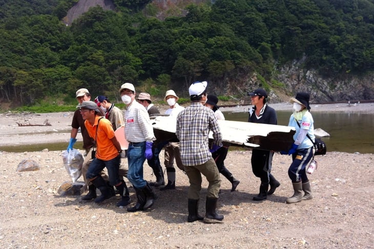 岩手・北山崎での海岸清掃