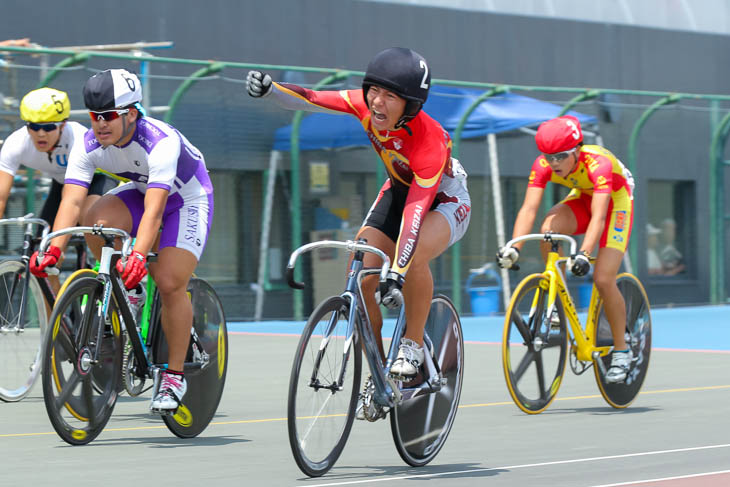 ケイリン　簗田一輝（千葉経済）が優勝