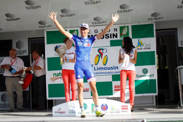 第3ステージ　優勝を飾ったマチュー・ラダニュ（フランス、FDJ.fr）